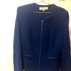 Gold Zipper Tahari - electric blue blazer